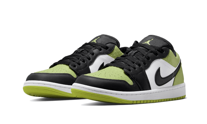 Air Jordan Air Jordan 1 Low Vivid Green Snakeskin - DX4446-301