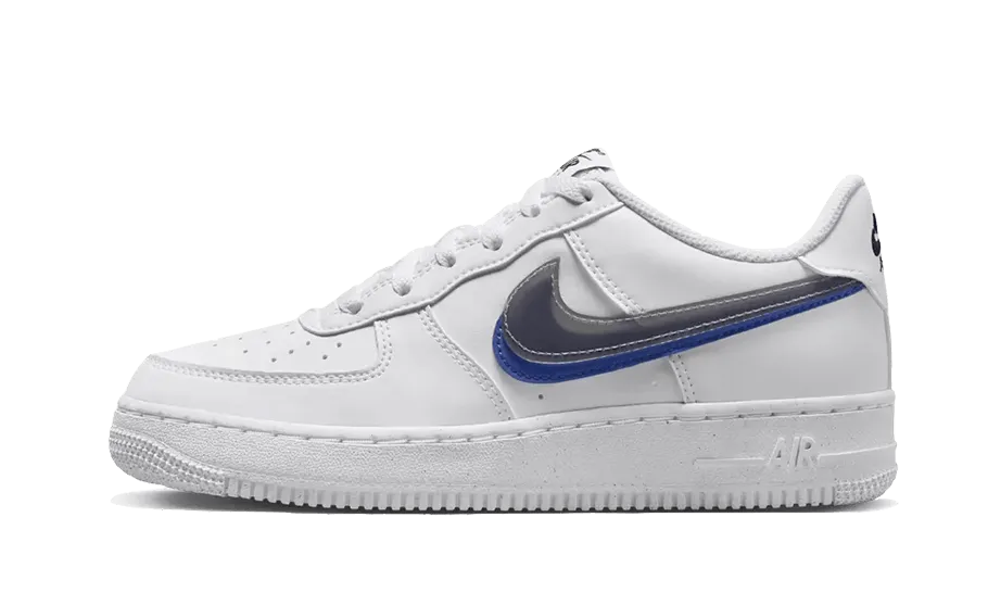 Nike Air Force 1 Low Impact Next Nature Double Swoosh White Black Blue - FD0688-100