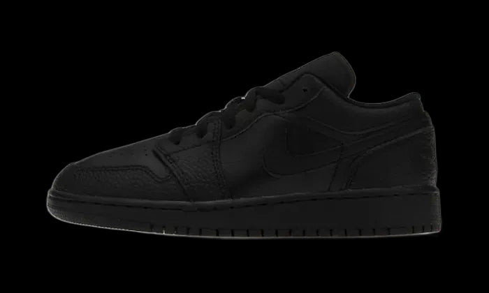 Air Jordan Air Jordan 1 Low Tumbled Leather Black  - 553560-091