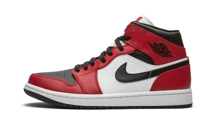 Air Jordan Air Jordan 1 Mid Chicago Black Toe - 554724-069 / 554725-069