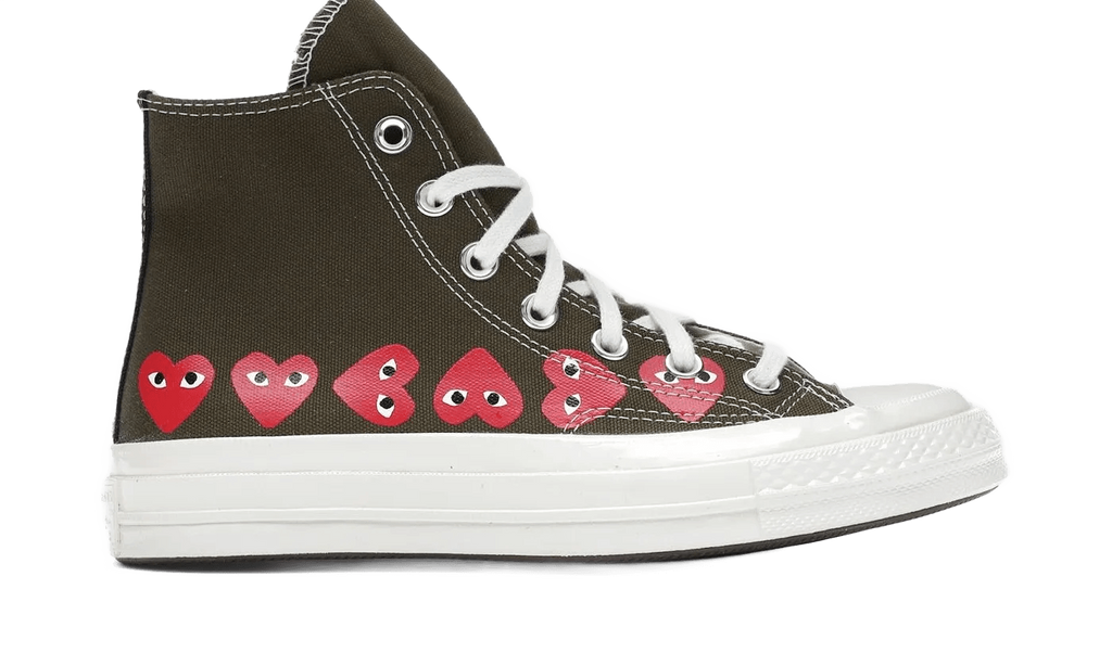 Chuck Taylor All Star 70 Hi Comme des Garcons PLAY Multi-Heart Green - 162973C