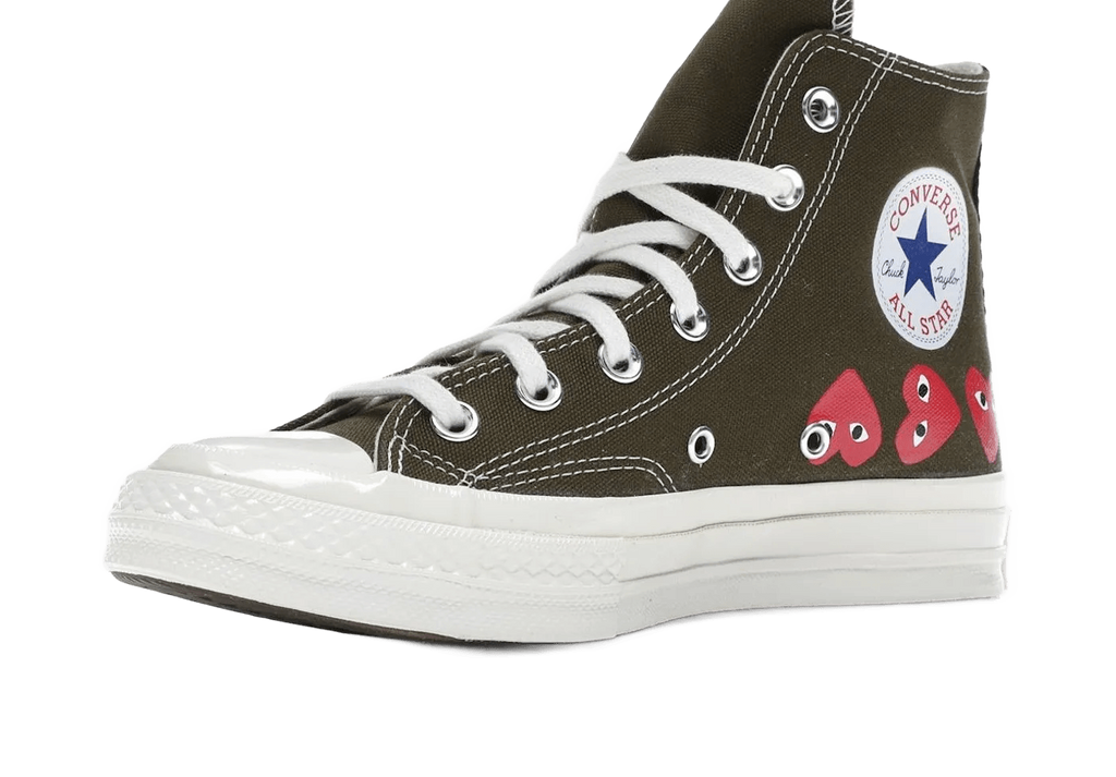 Chuck Taylor All Star 70 Hi Comme des Garcons PLAY Multi-Heart Green - 162973C