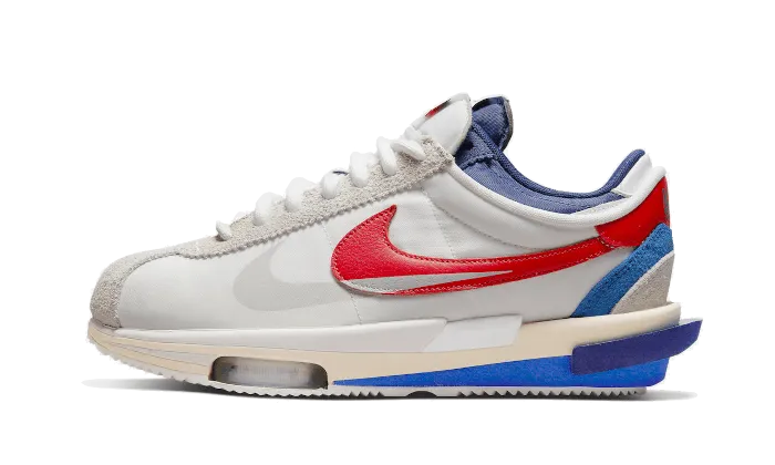 Nike Cortez 4.0 Sacai White University Red Blue - DQ0581-100