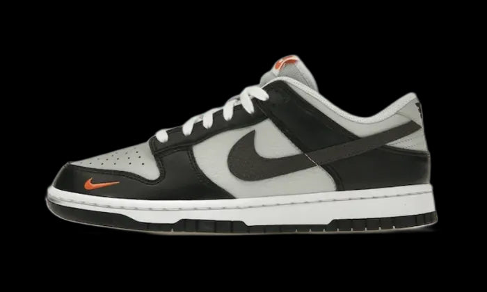 Nike Dunk Low Black Total Orange Mini Swoosh - FN7808-001