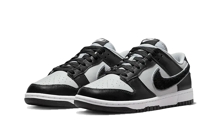 Nike Dunk Low Chenille Swoosh Grey Black - DQ7683-001