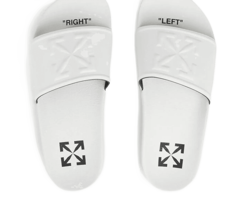 Arrow Print Pool Slides White - OWIC006S22MAT0010100