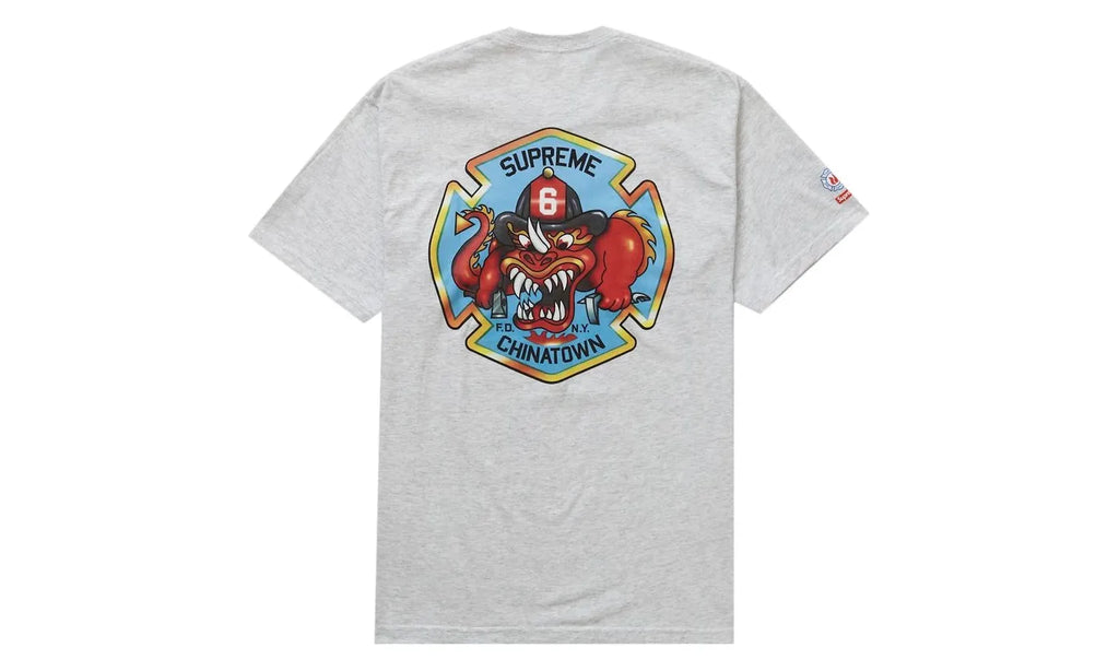 Supreme FDNY Engine 9 Tee Ash Grey - SUPR-SFE9TA-ASHGREY