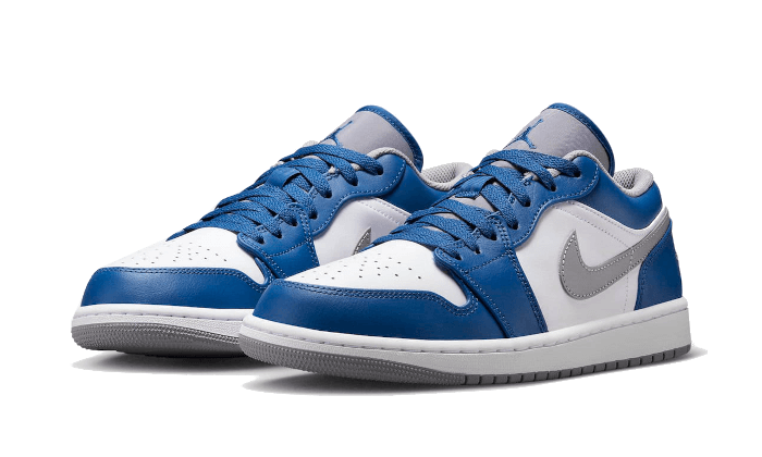 Air Jordan 1 Low True Blue Cement - 553558-412 / 553560-412