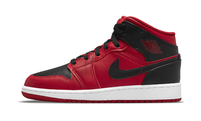 Air Jordan 1 Mid Reverse Bred 2021 (GS) - 554724-660 / 554725-660