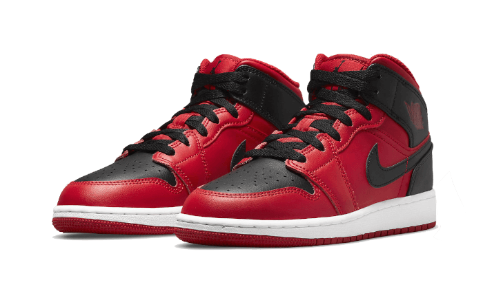 Air Jordan 1 Mid Reverse Bred 2021 (GS) - 554724-660 / 554725-660