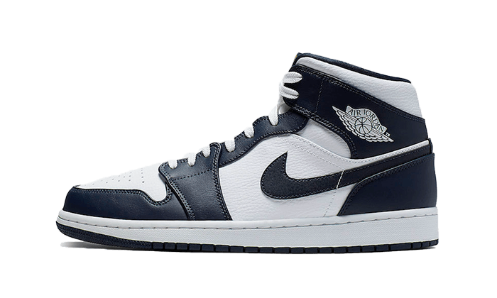 Air Jordan 1 Mid White Metallic Gold Obsidian - 554724-174 / 554725-174