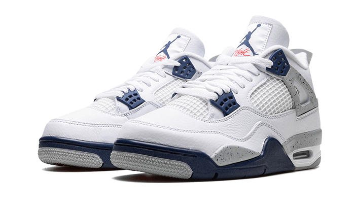 Air Jordan 4 Retro White Midnight Navy - DH6927-140 / 408452-140