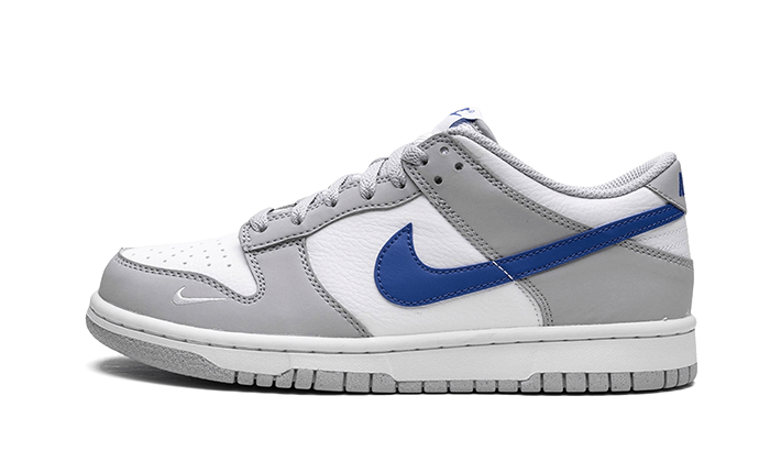 Nike Dunk Low Mini Swoosh Wolf Grey Game Royal (GS) - FN3878-001