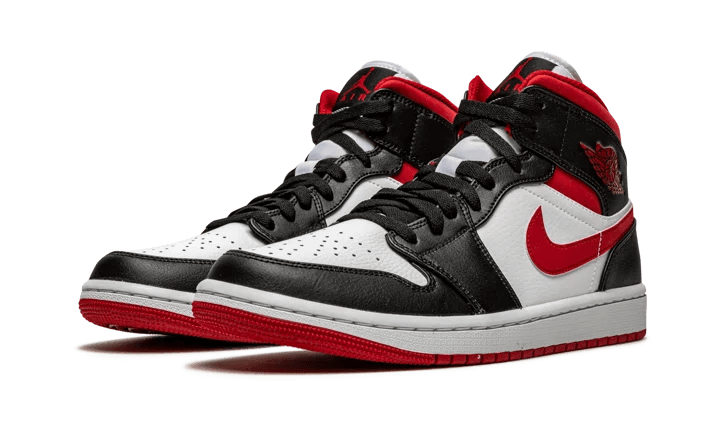 Air Jordan 1 Mid Gym Red Black White - 554724-122 / DJ4695-122