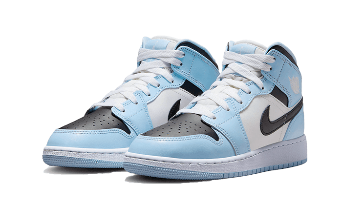 Air Jordan 1 Mid Ice Blue (GS) - 555112-401