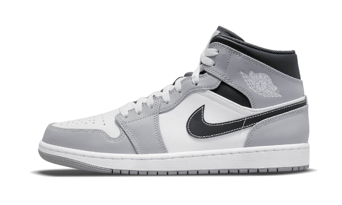 Air Jordan 1 Mid Light Smoke Grey Anthracite - 554724-078 / 554725-078