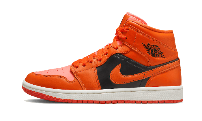 Air Jordan 1 Mid Orange Black - DM3381-600