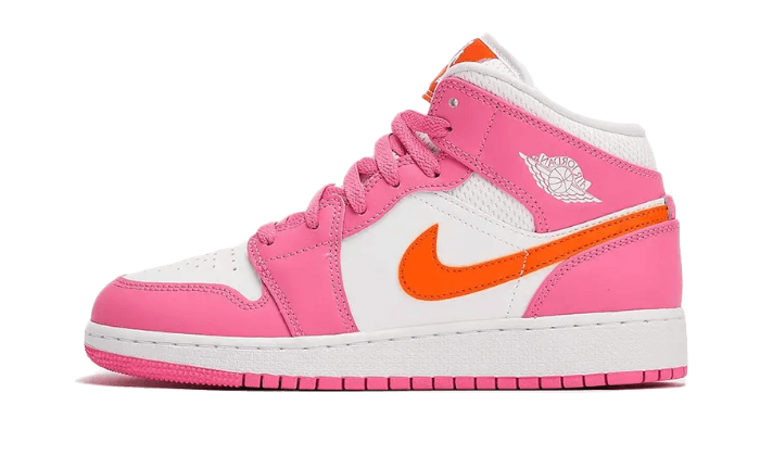 Air Jordan 1 Mid Pinksicle Safety Orange (GS) - DX3240-681